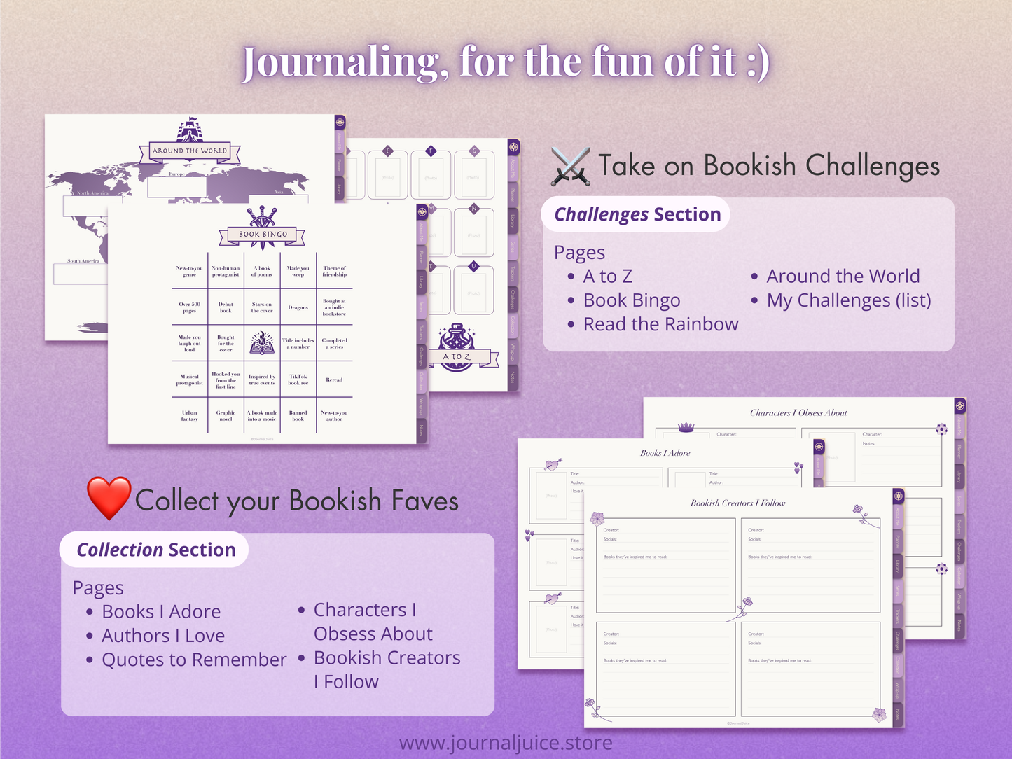 Digital Reading Journal for Goodnotes and Notability