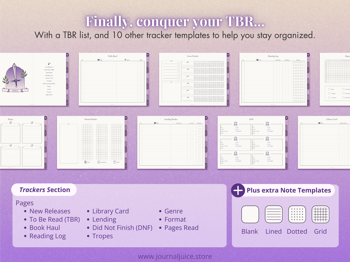 Digital Reading Journal for Goodnotes and Notability